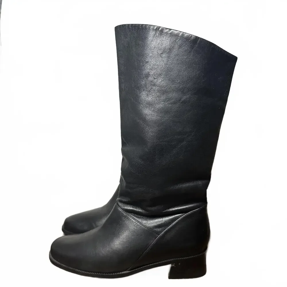 Vintage 1980's Markon Shelly Soft Leather Cuff Boots